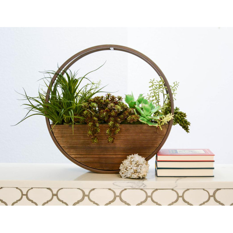 Union Rustic Aarush Round and Metal Framing Wall Hanging 2