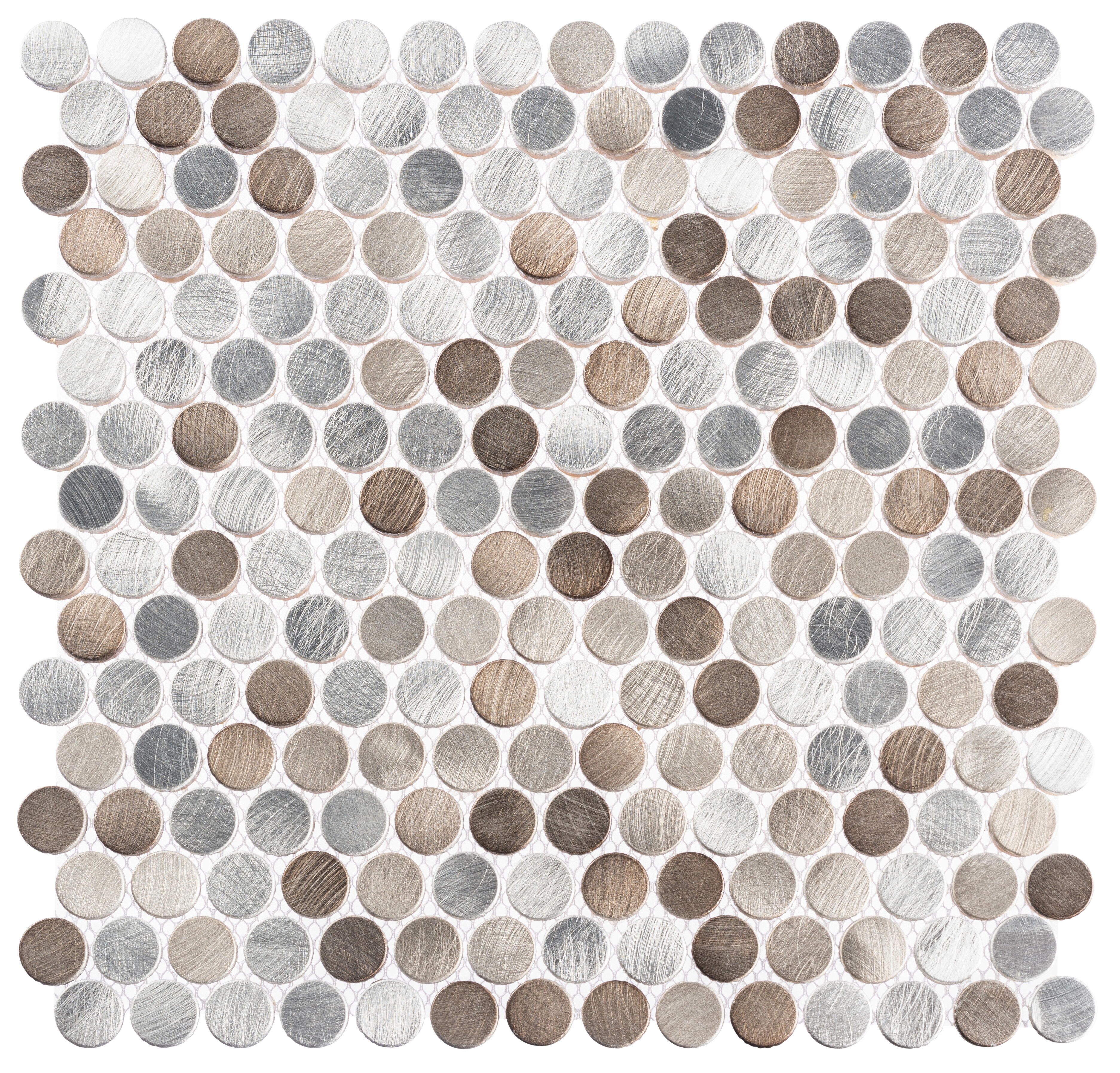 Andova Orb 075 X 075 Metal Penny Round Mosaic Tile Reviews Wayfair