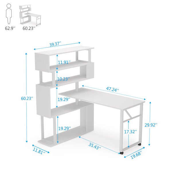 Latitude Run® Chanc Reversible L-Shape Desk & Reviews | Wayfair