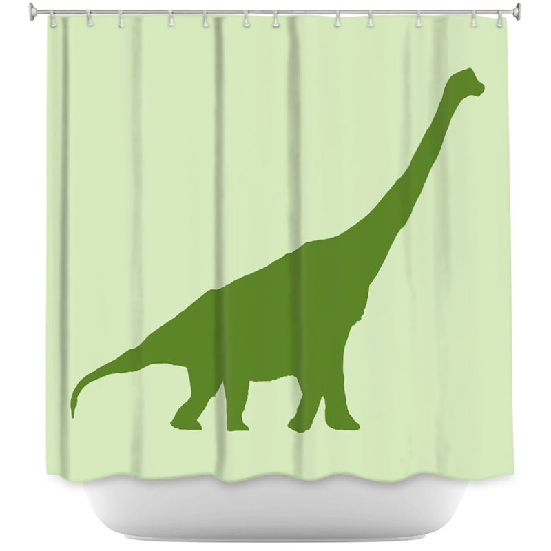 Harriet Bee Dodson Dinosaur I Single Shower Curtain Wayfair