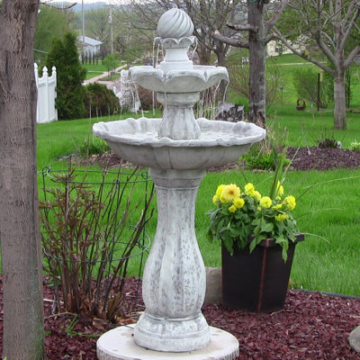 Olen Resin Solar 2 Tier Fountain With Led Light Darby Home Co Solar 2 Tier Fountain With Led Light