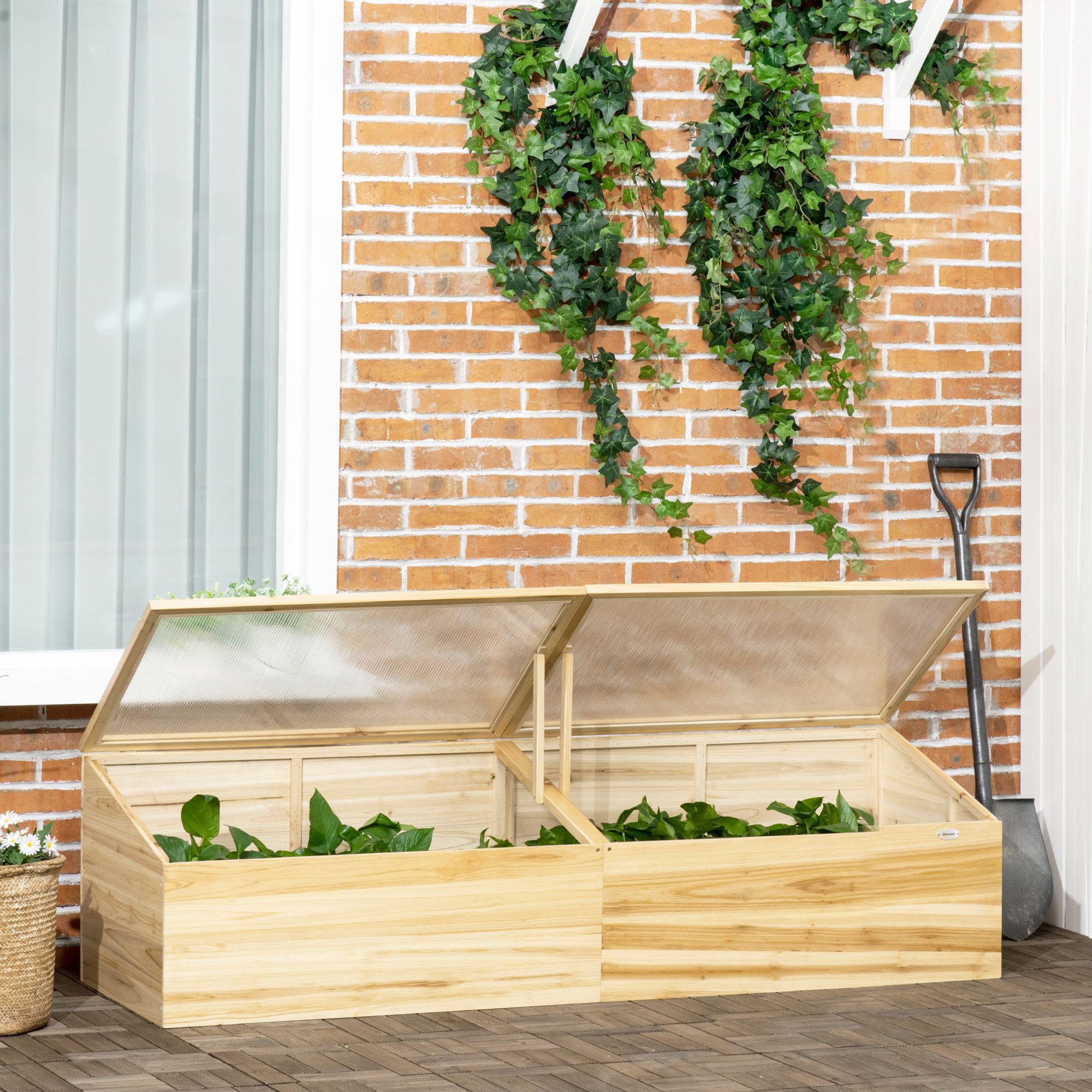 Outsunny 66.9" W x 19.7" D Cold Frame Greenhouses Wayfair Canada