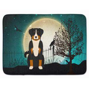 Halloween Scary Appenzeller Sennenhund Memory Foam Bath Rug