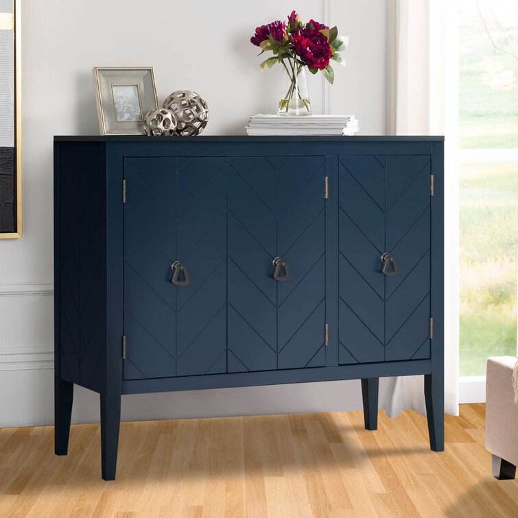 Foundry Select Ottis 31.5'' Tall Solid Wood 3 - Door Accent Cabinet ...