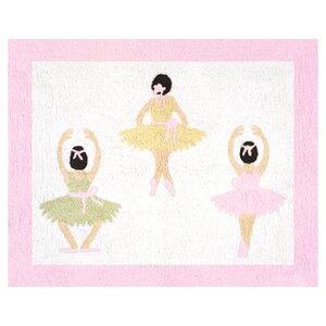 Ballerina Floor White Area Rug