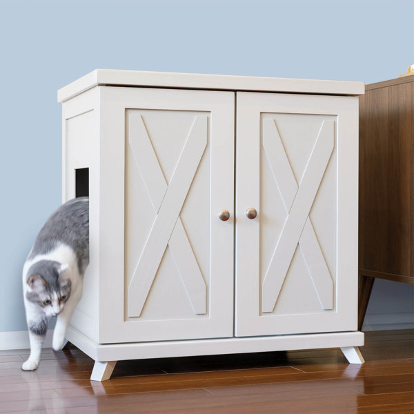 The Refined Feline Wood Litter Box Enclosure | Wayfair