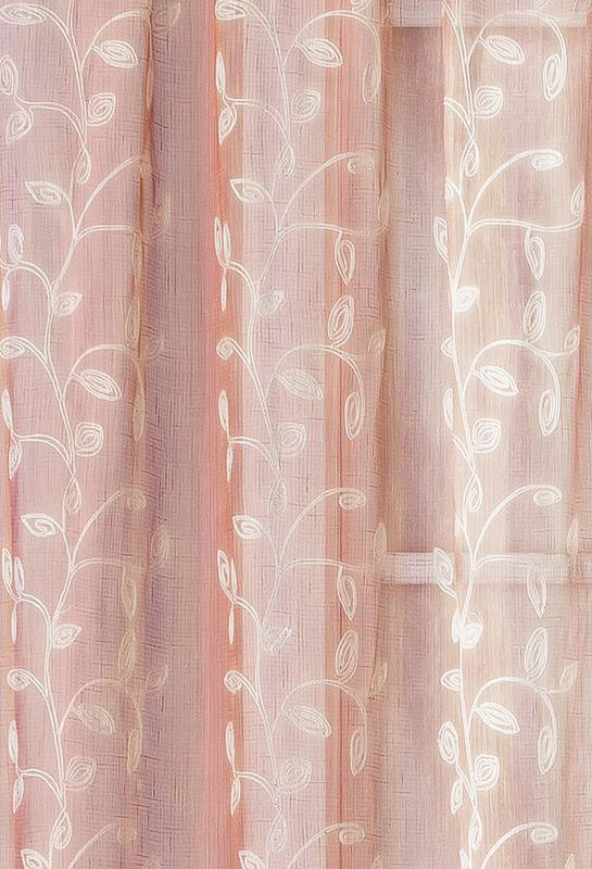 Red Barrel Studio Cipolla Leaves Embellished Floral Semi Sheer Rod