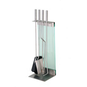 Chimo 4 Piece Stainless Steel Fireplace Tool Set Reviews Allmodern