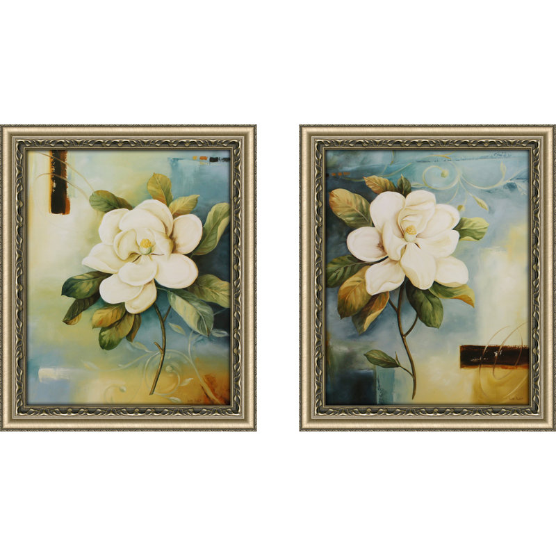 Alcott Hill Magnolia Abstract I And Ii 2 Piece Framed Acrylic