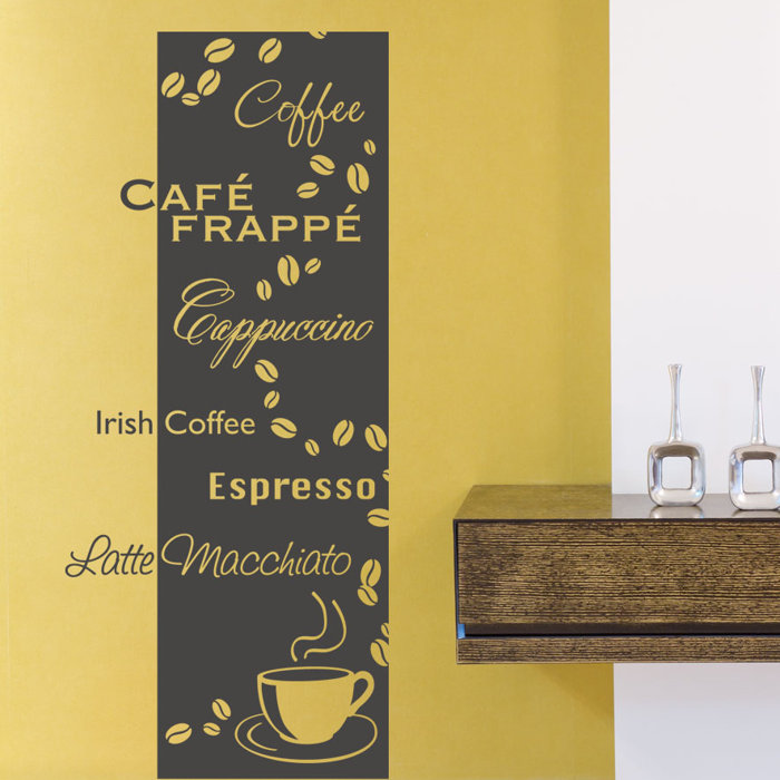 Coffee Types Wall Decal Coffee Types Wall Decal