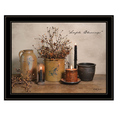 "Simple Blessings" Framed Wall Art for Living Room, Bedroom Wall Decoration by Billy Jacobs