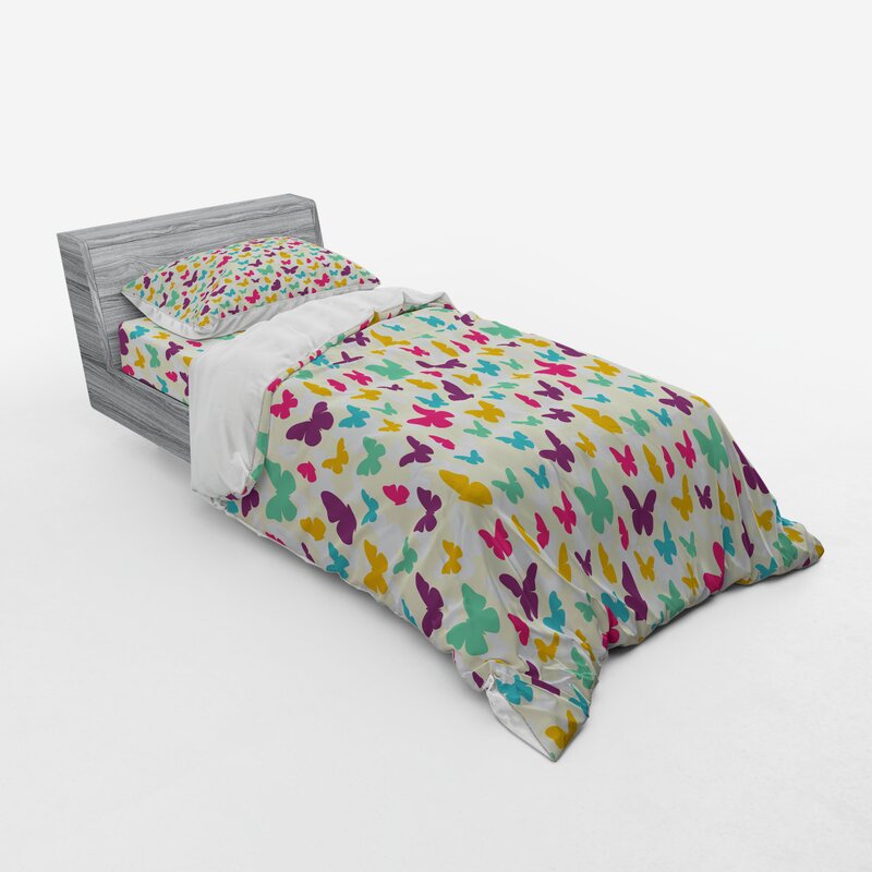 East Urban Home Butterfly Duvet Cover Set Wayfair