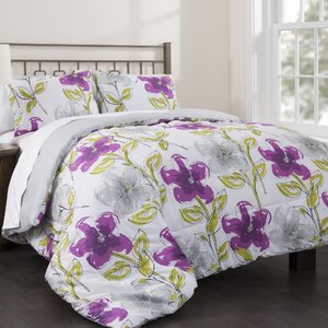 Jasmine Garden 3 Piece Reversible Duvet Set