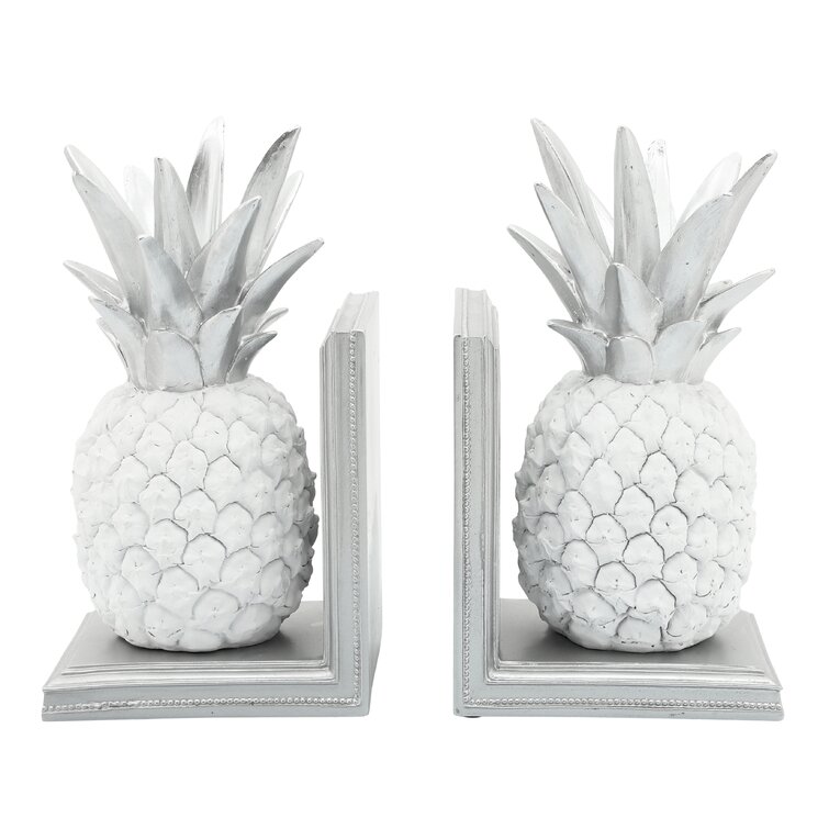 Pineapple Figurine Bookends Pineapple Book Stand Sculpture Fruit Vintage Statue