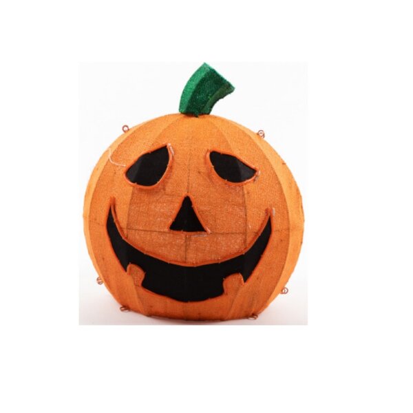 Glowing Jack-O-Lantern Halloween Garden Flag Carved Pumpkin 12.5" x 18" 