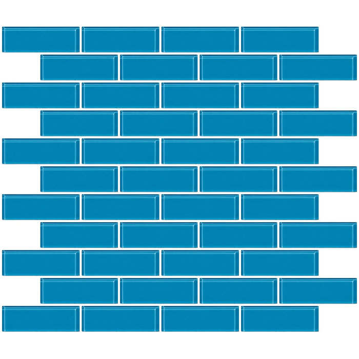 1 X 3 Gl Subway Tile In Glossy Turquoise Blue 1 X 3 Gl Subway Tile In Glossy Turquoise Blue
