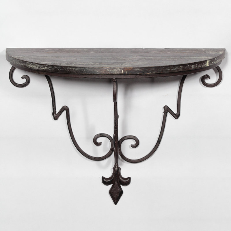 Fleur De Lis Living Brieley Half Circle Wooden And Metal Wall