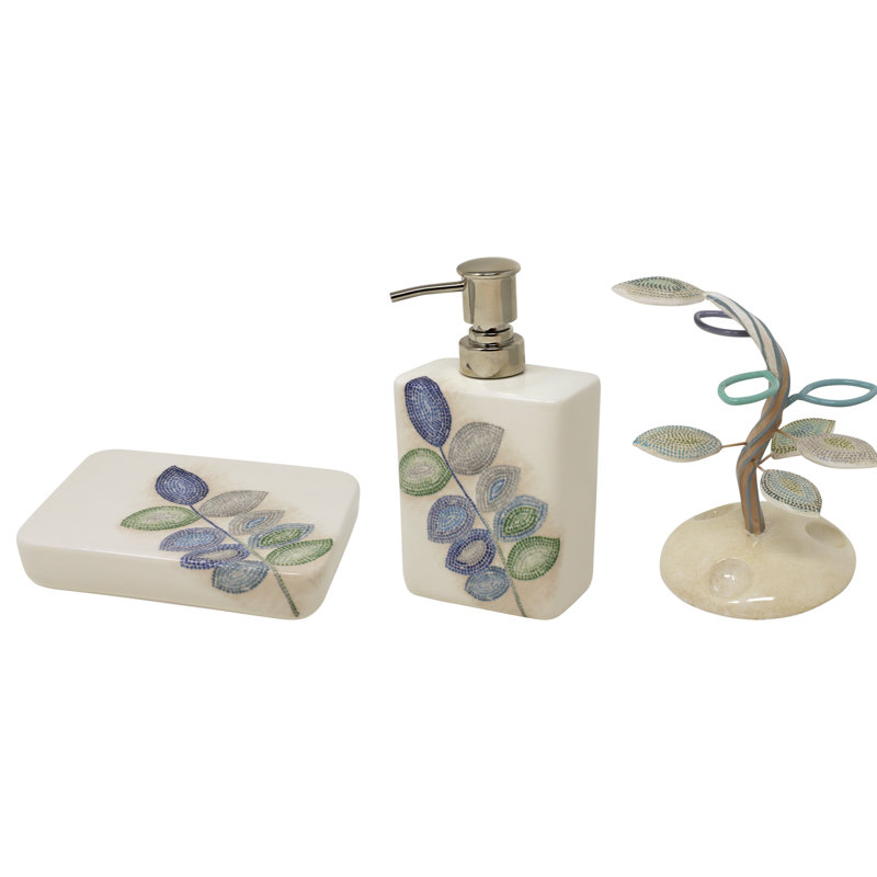 Croscill Leaves Spa 3 Piece Bathroom Accessory Set Wayfair