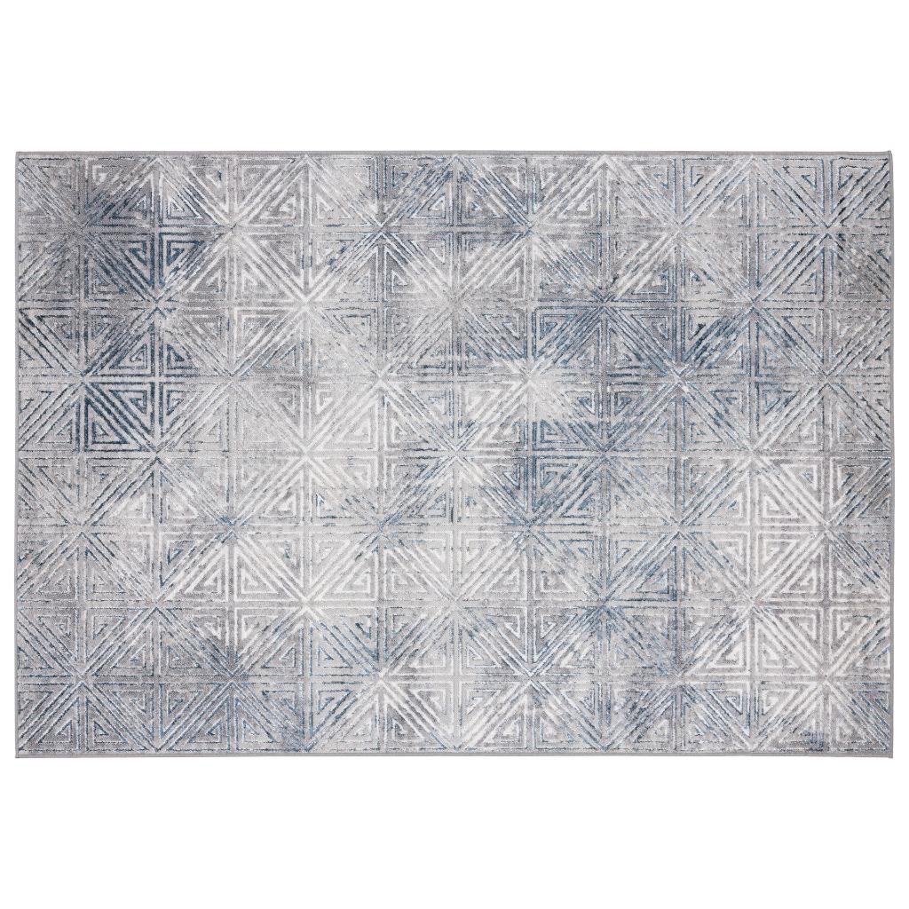 Corrigan Studio® Finlayson Geometric Blue/Gray Area Rug Wayfair