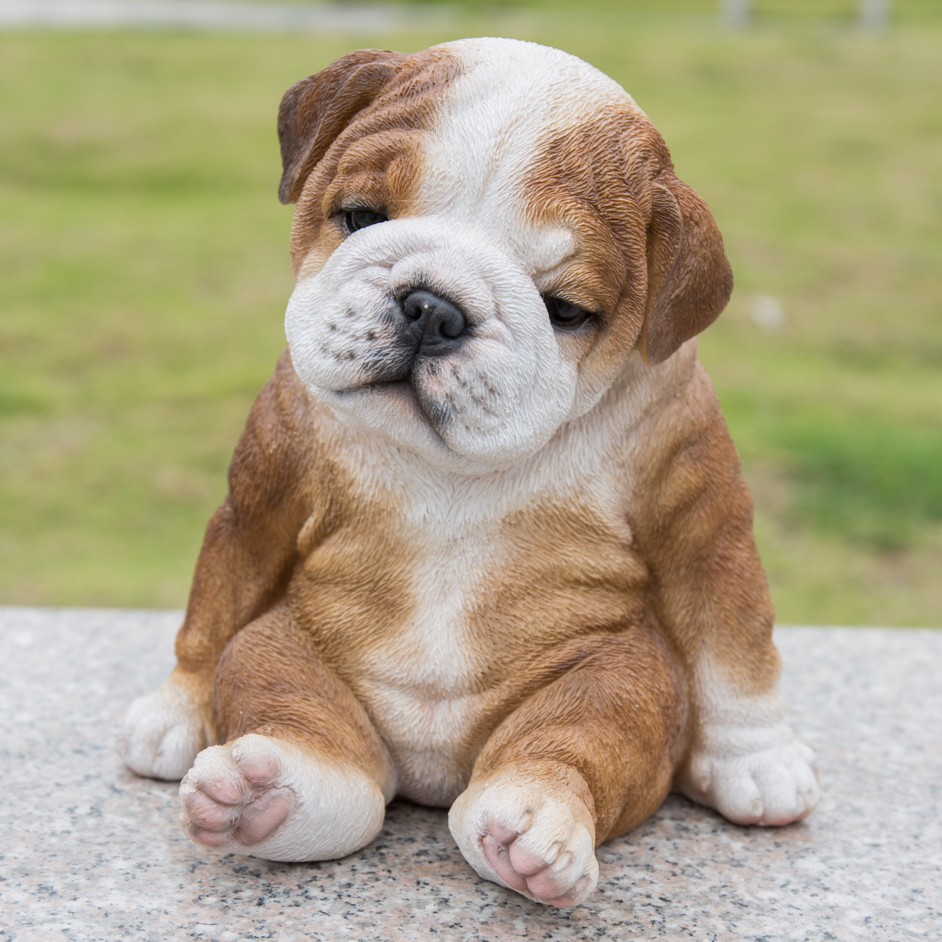 Hi-Line Gift Ltd. Sitting Sleepy Bulldog Puppy Statue ...