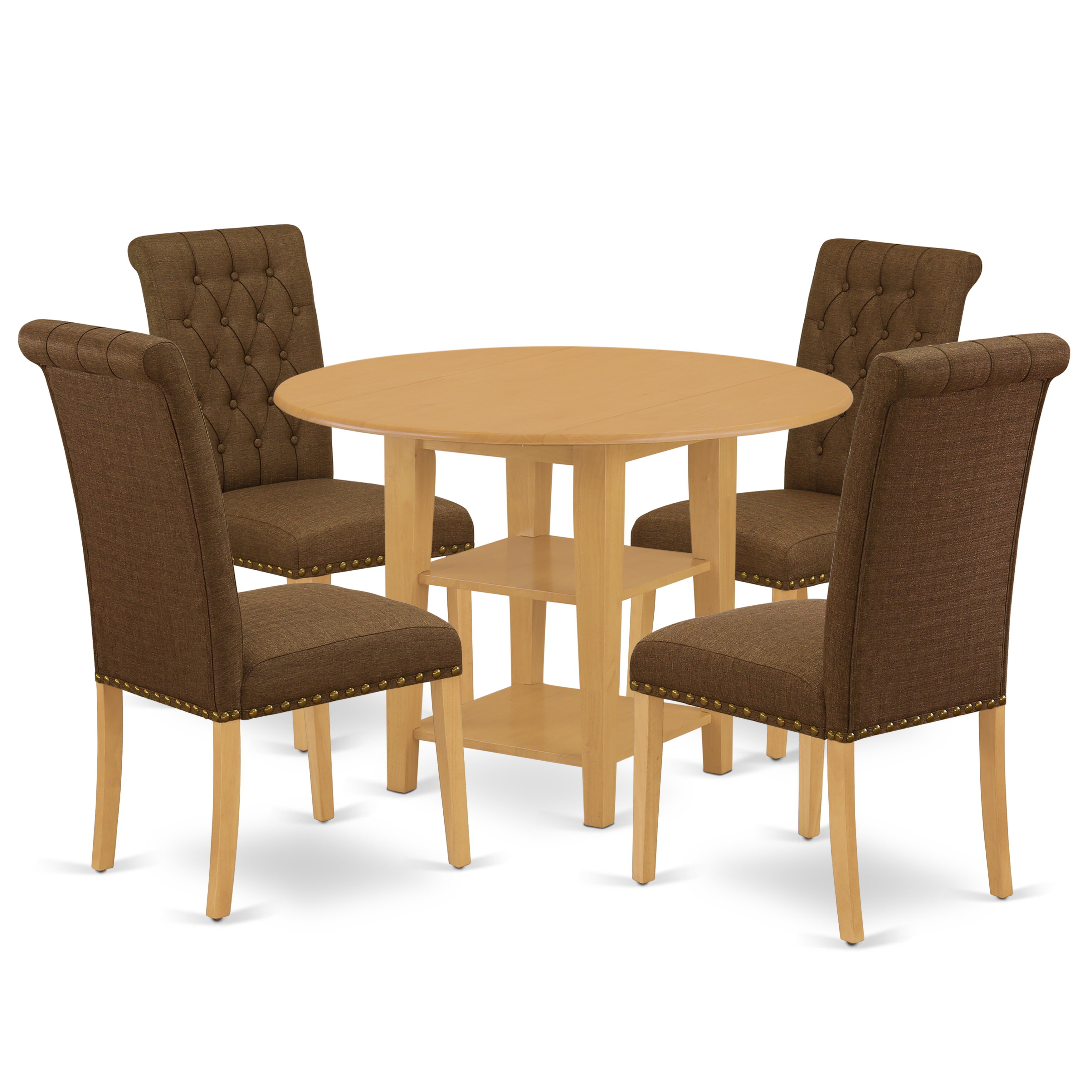 One Allium Way Guillermo 5 Piece Drop Leaf Solid Wood Dining Set Wayfair