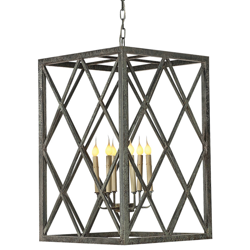 Ellahome Ephesus 6 Light Candle Style Rectangle Square Chandelier Perigold