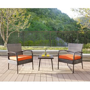 View Alois 3 Piece Rattan Conversation Set with