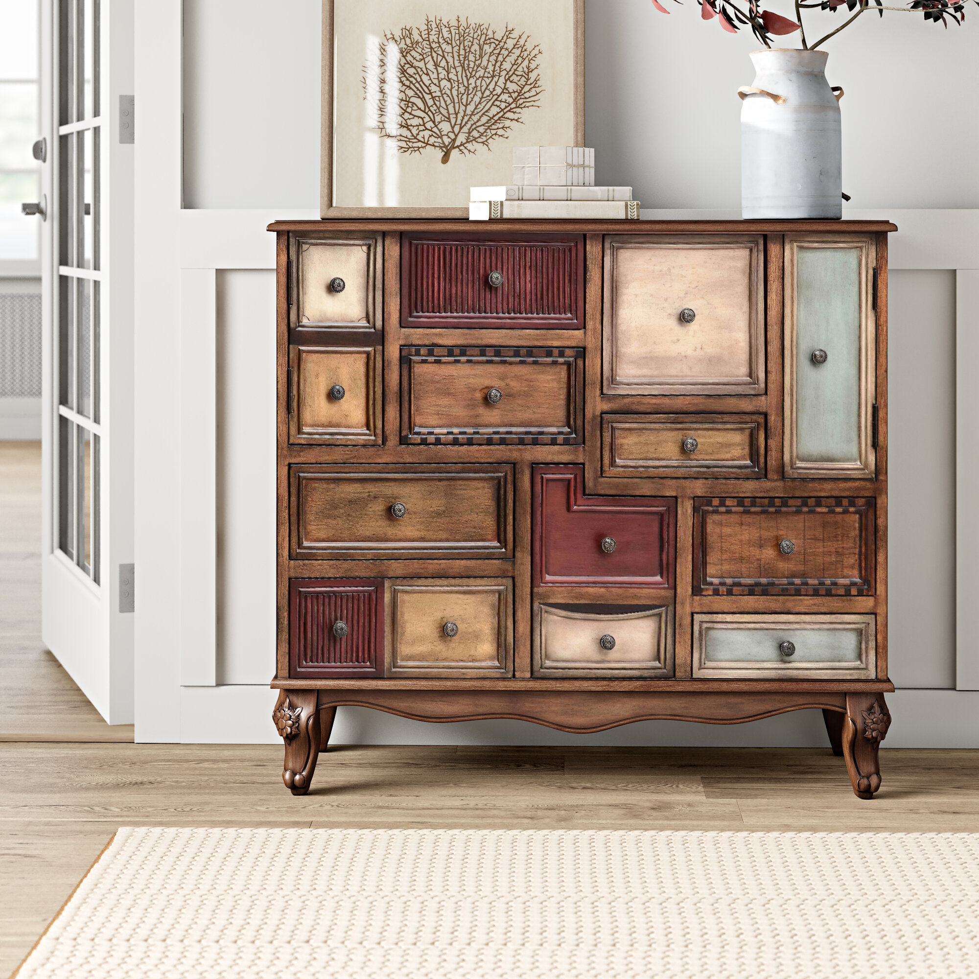 Birch Lane Liriano 9 Drawer Apothecary Accent Chest Reviews Wayfair