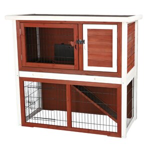 Small Animal Hutch with Sloped Roof