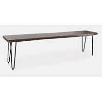 60" wooden bench with extra leg in the middle 