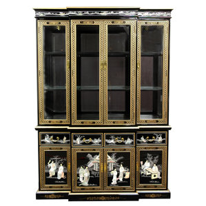Lacquer Lighted China Cabinet by Orien..