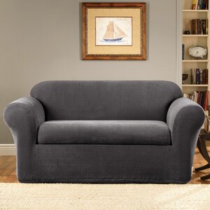 Stretch Metro Box Cushion Loveseat Slipcover