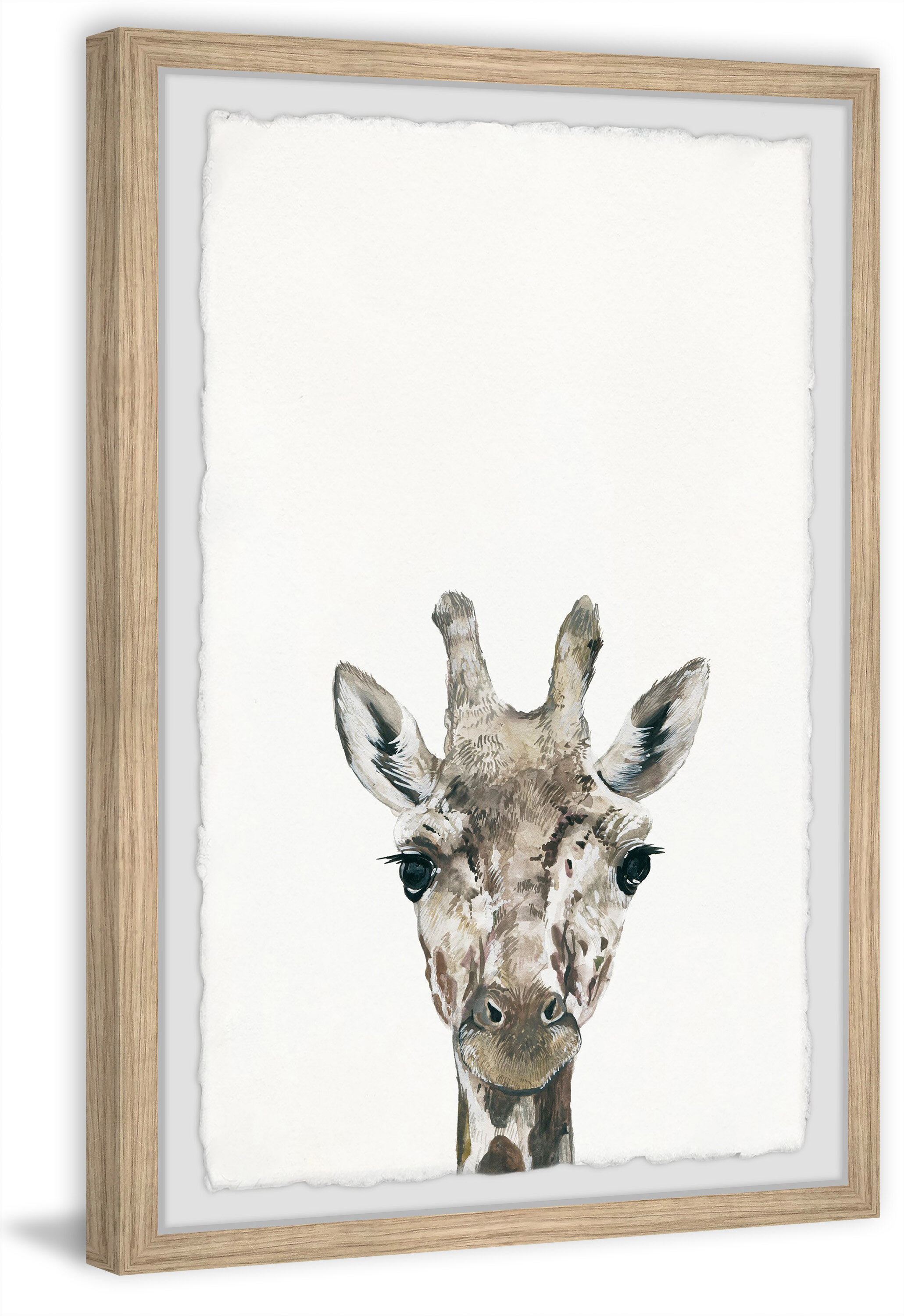 East Urban Home Cheeky Giraffe IV by Marmont Hill - Picture Frame Art  Prints 