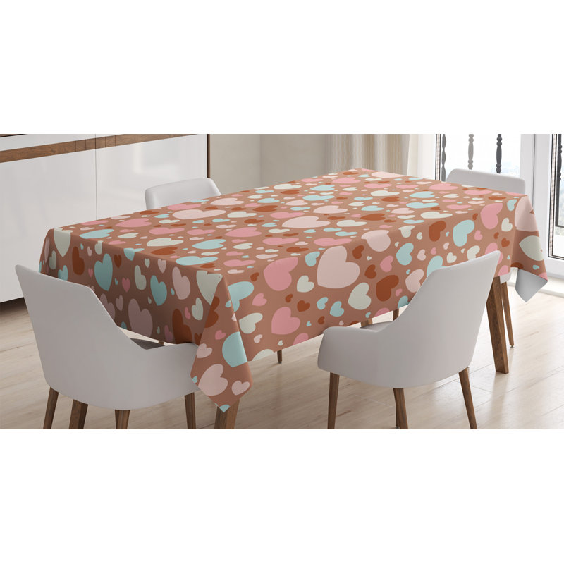 East Urban Home Ambesonne Love Tablecloth Valentine Love With