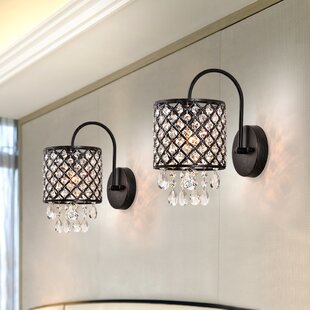 Modern Crystal Hanging Semicircle Bathroom Wall Light Mirror Front Wall Sconces 