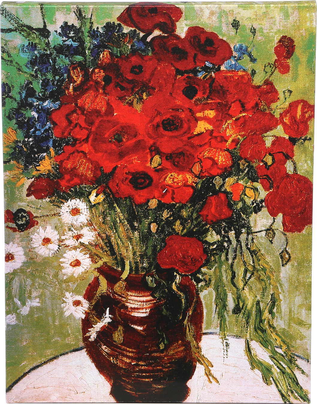 Trademark Art 'Daisies & Poppies' by Vincent van Gogh Painting Print on