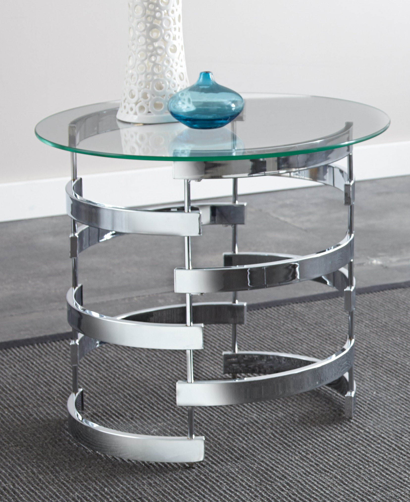 Orren Ellis Telly 25'' Tall Glass End Table & Reviews | Wayfair