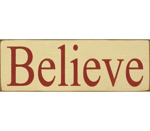 Believe Textual Art Plaque