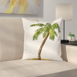 Linen Cotton Natural Tropical Coconut Palm Tree Hawaiian Cushion Cover Case Big 