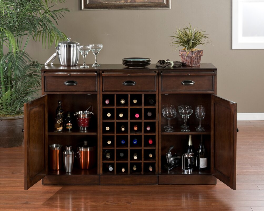American Heritage Natalia Bar Cabinet With Wine Storage Reviews