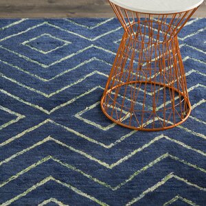 Spartacus Hand-Woven Blue Area Rug