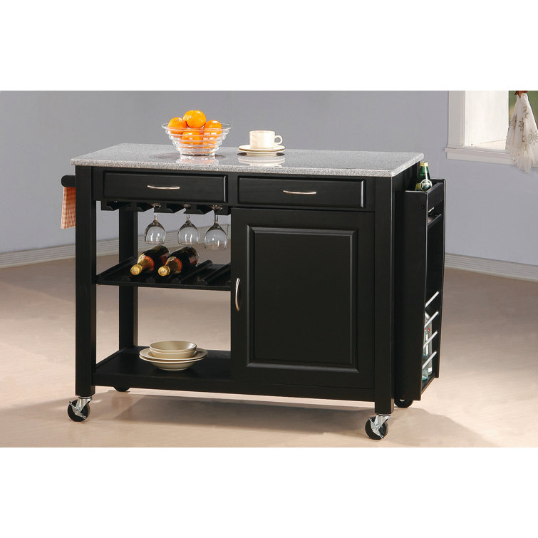 Wildon Home Cottonwood Kitchen Island With Granite Top Reviews Wayfair Ca