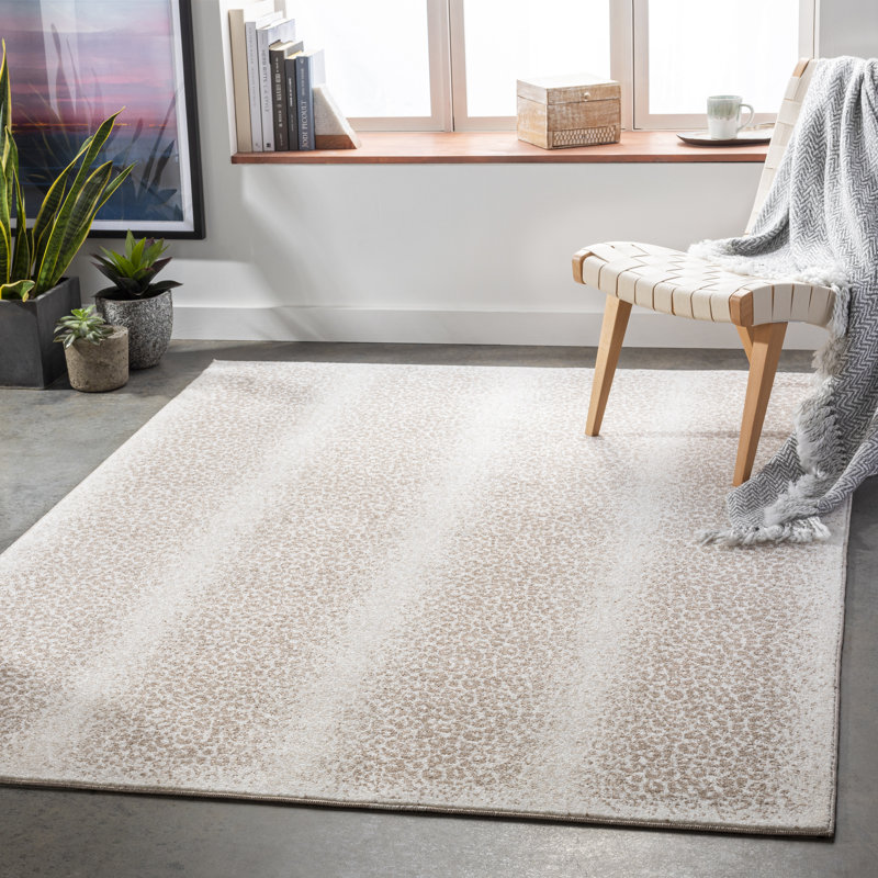 Everly Quinn Valerio Ivory Brown Area Rug Wayfair
