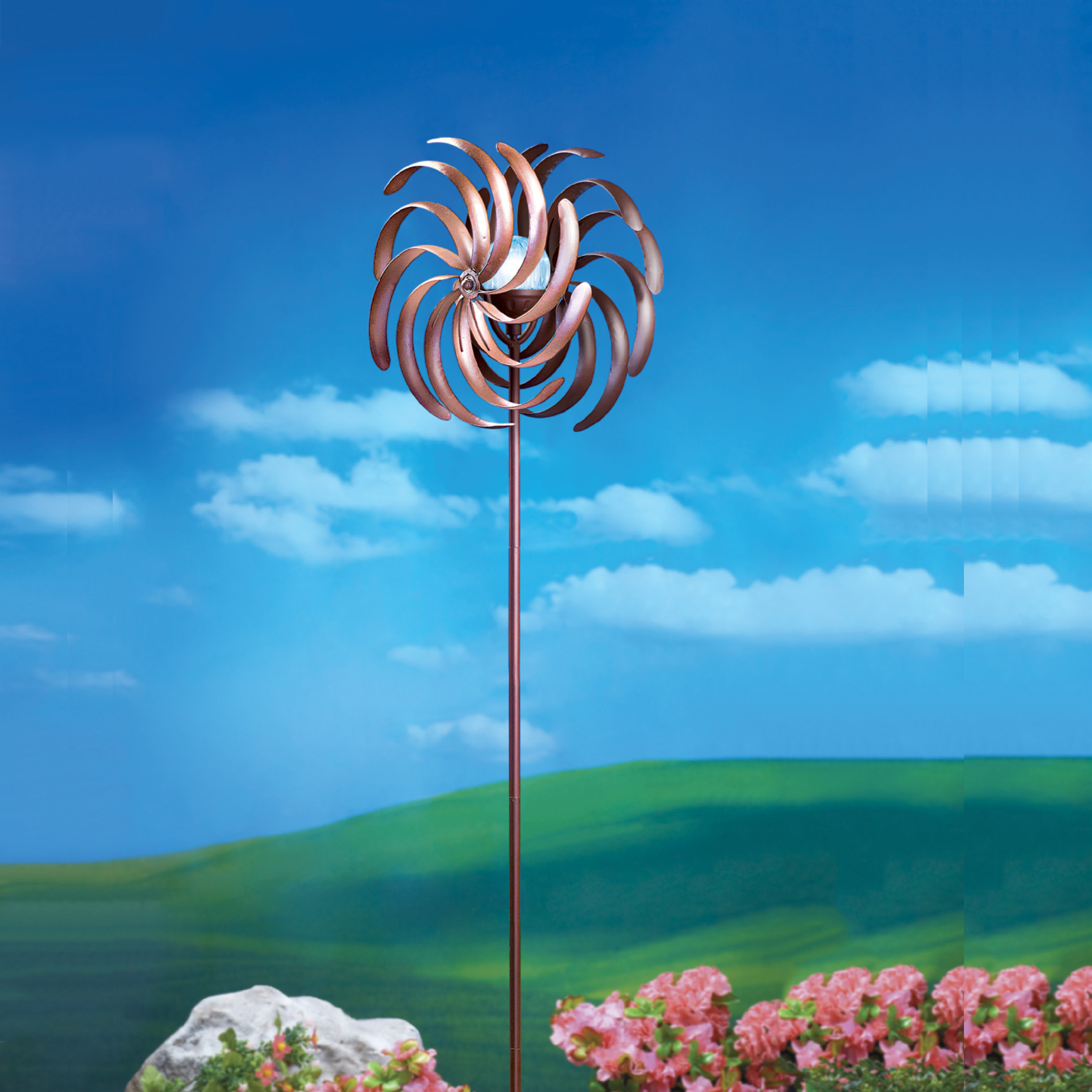 Arlmont & Co. Devereaux Pinwheel Wind Spinner Garden Stack Wayfair