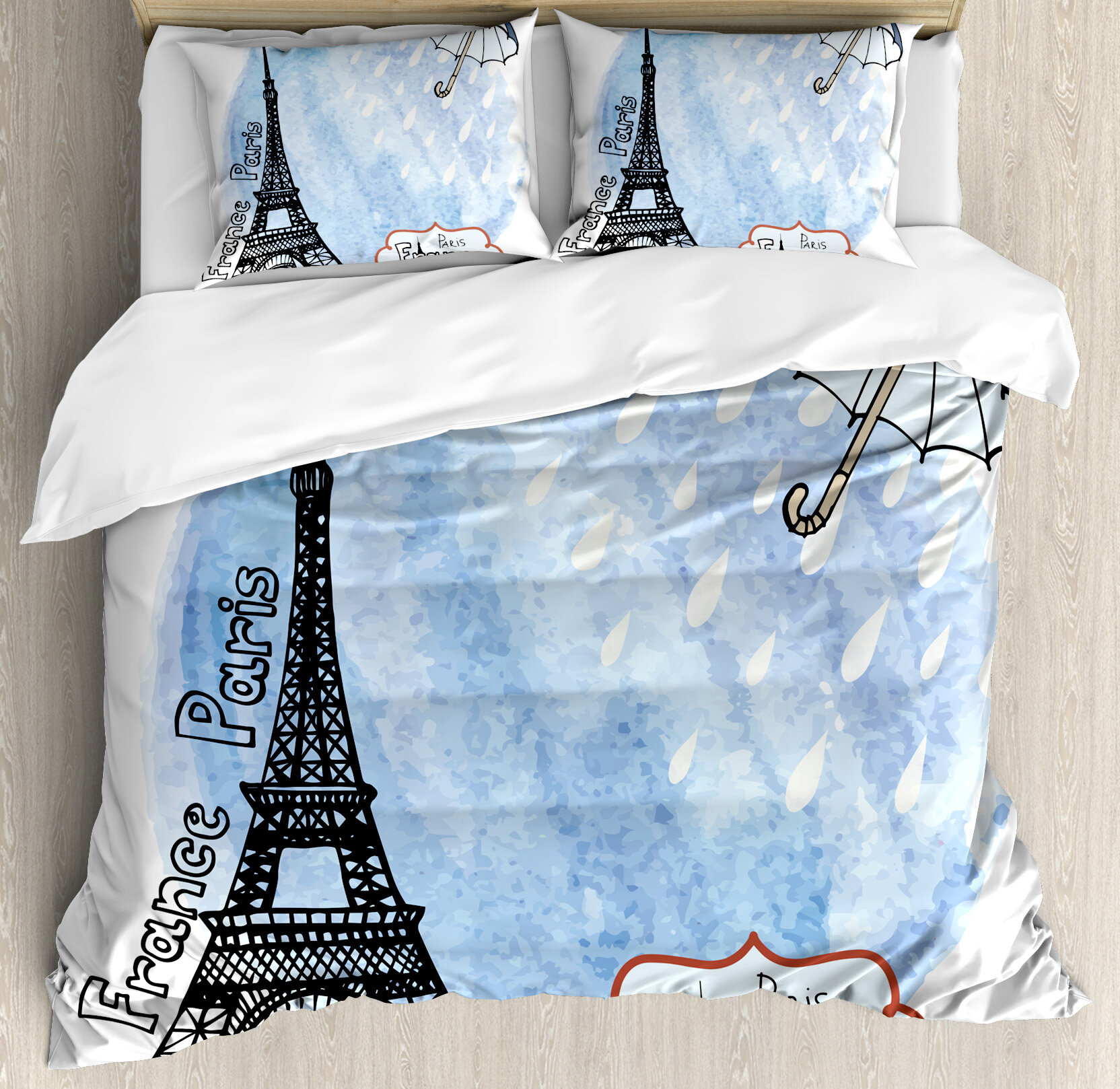 East Urban Home Home Surreal Watercolors Paint Of Eiffel Tower