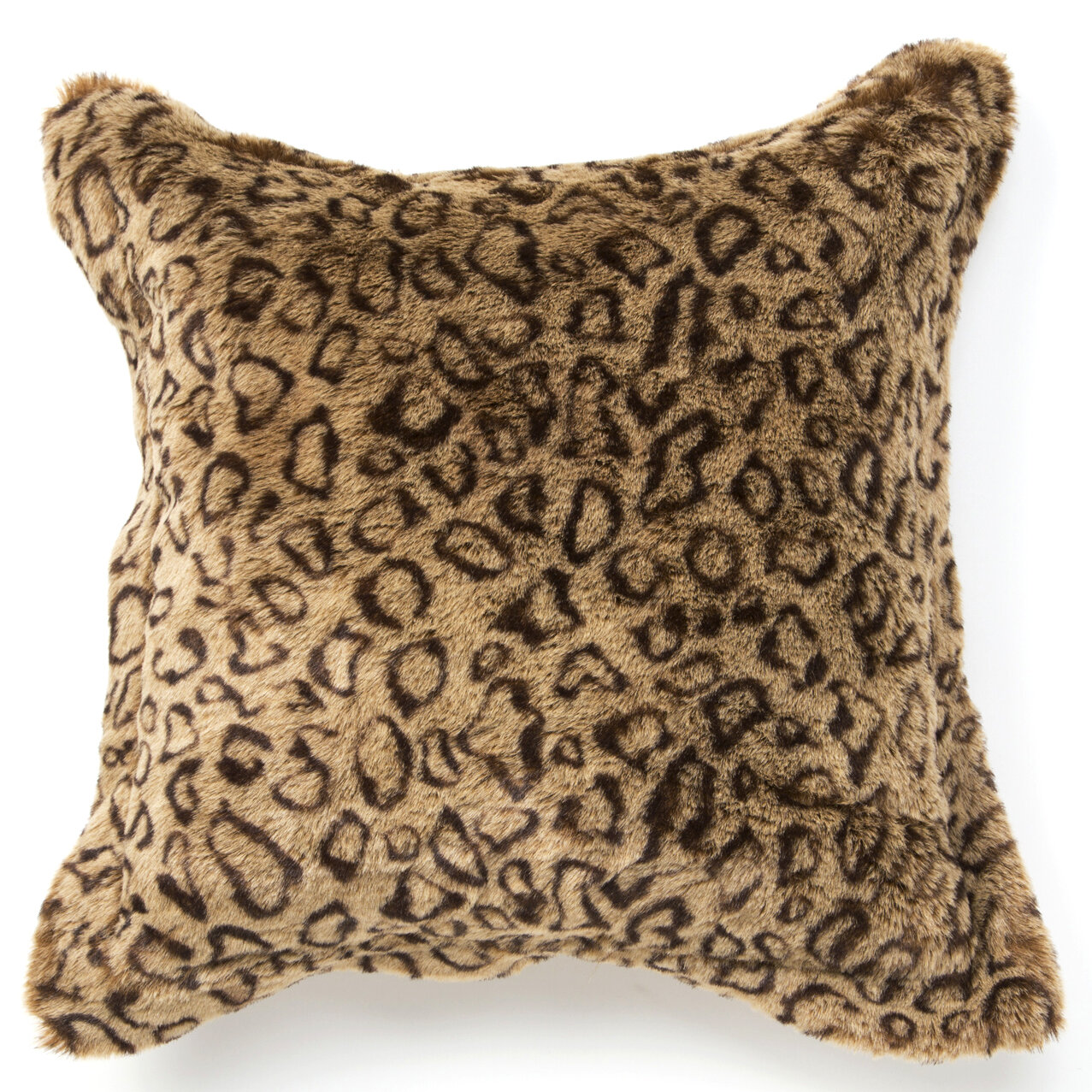 faux fur leopard pillow