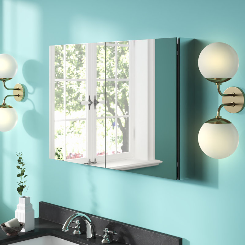 Fresca 39 5 X 26 13 Recessed Or Surface Mount Frameless Medicine Cabinet Reviews Wayfair