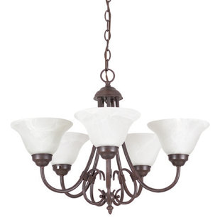 Go to store & view more images Ultra 5-Light Shaded Chandelier by Radionic Hi Tech