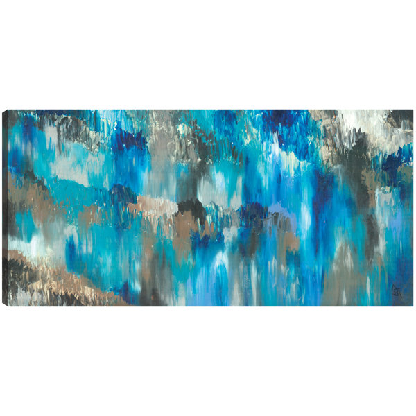Latitude Run Exotic Blue By Sanjay Patel Wall Art On Wrapped Canvas Reviews Wayfair