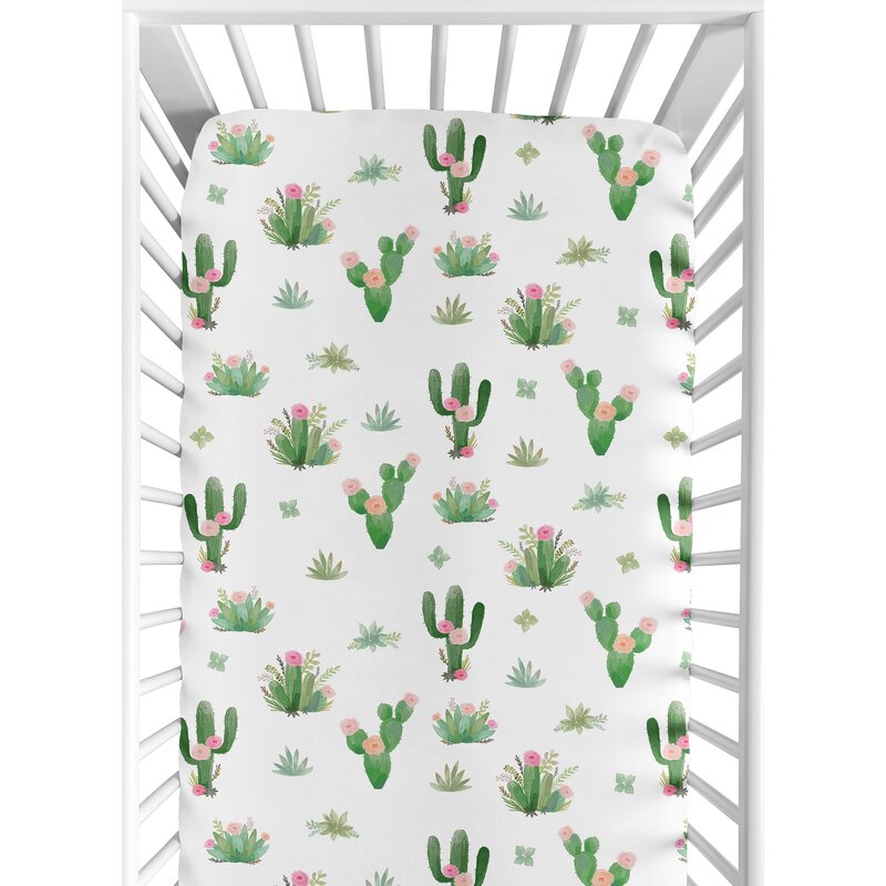 succulent crib sheet